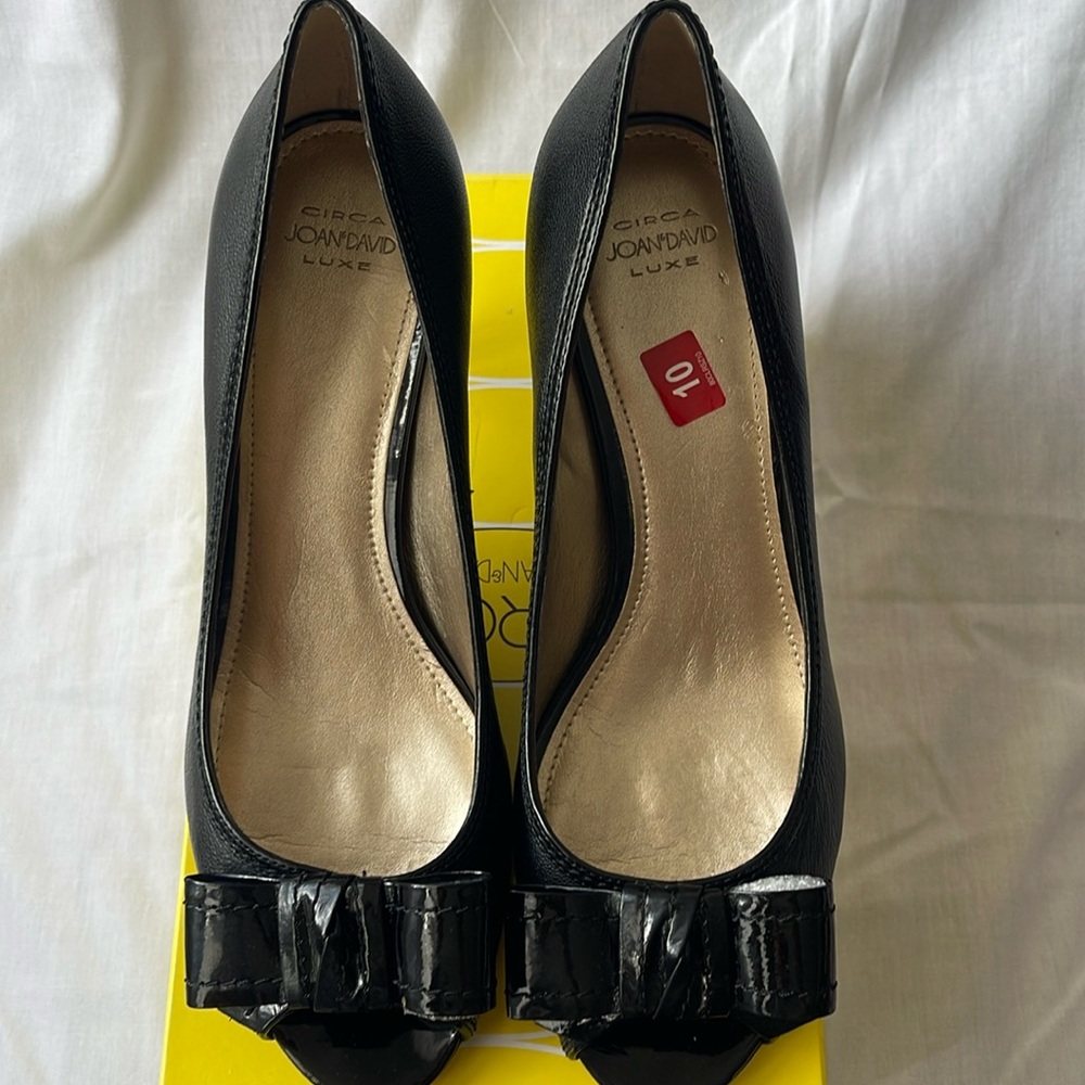 Black Bow Kitten Heels